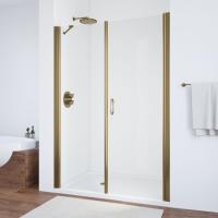 Дверь для душевой кабины в нишу Vegas Glass EP-F-2 150 05 01 профиль бронза, стекло прозрачное