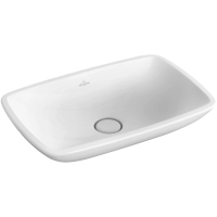 Раковина Villeroy & Boch Loop & friends 515400R1 накладная, 58.5x38 см, альпийский белый с покрытием CeramicPlus
