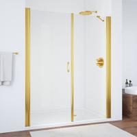Дверь для душевой кабины в нишу Vegas Glass EP-F-2 185 09 01 профиль золото, стекло, стекло прозрачное