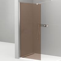 Душевая перегородка Cezares Liberta 80 LIBERTA-L-1-80-120-BR-Cr профиль Хром стекло бронзовое