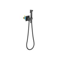 Гигиенический душ со смесителем Aquatek Либра AQ1022MB, черный матовый