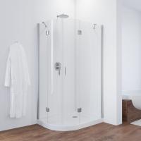 Душевой уголок Vegas Glass AFS-F 100*80 08 01 профиль глянцевый хром, стекло прозрачное