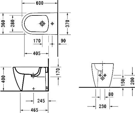 биде напольное duravit me by starck 2289100000