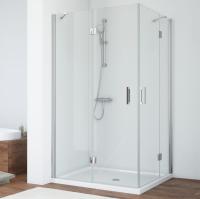 Душевой уголок Vegas Glass AFA-F 100*90 08 01 профиль глянцевый хром, стекло прозрачное