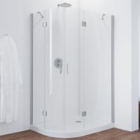 Душевой уголок Vegas Glass AFS-F 120*100 07 01 профиль матовый хром, стекло прозрачное
