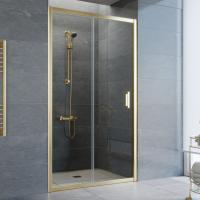 Дверь для душевой кабины в нишу Vegas Glass ZP 105 09 01 профиль золото, стекло, стекло прозрачное