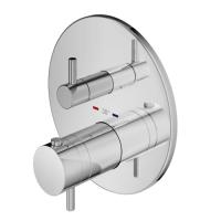 Смеситель для душа Plumberia Selection PSBOX PSB1802CR, встраиваемый, термостатический, на 2 выхода, цвет: хром