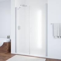 Дверь для душевой кабины в нишу Vegas Glass EP-F-2 140 07 10 профиль матовый хром, стекло сатин