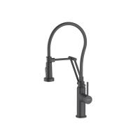 Смеситель для кухни 2 jet (профессиональный) AQUATEK Европа AQ1388MB, черный матовый