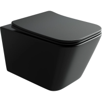 Унитаз Ceramicanova Metric CN3007MB подвесной, с сиденьем микролифт, черный матовый