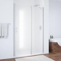 Дверь для душевой кабины в нишу Vegas Glass EP-F-1 120 07 10 профиль матовый хром, стекло сатин