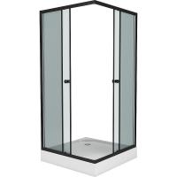 Душевой уголок Niagara Eco 90×90 NG-009-14QT профиль черный, стекло тонированное