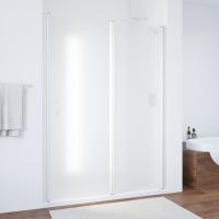 Дверь для душевой кабины в нишу Vegas Glass EP-F-1 155 01 10 профиль белый, стекло сатин