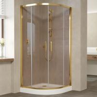 Душевой уголок Vegas Glass ZS 100 09 05 профиль золото, стекло, стекло бронза