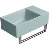 Раковина GSI Kube X 9484015 накладная, 40x23 см, Ghiaccio opaco (Голубой матовый)