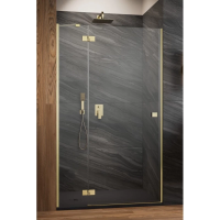 Душевая дверь Radaway Essenza Brushed Gold DWJ 80 Left 1385012-99-01L 80 см L, профиль золото, стеклой матовый, стекло прозрачное
