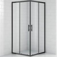 Душевой уголок Cezares Eco 100x100 ECO-O-A-2-100-C-NERO профиль Черный матовый стекло прозрачное
