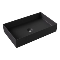 Раковина Alice Hide 31130108 накладная, 60x37 см, Matt Black, Nero Opaco (черный матовый)