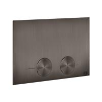 Клавиша смыва для унитаза Gessi Technical Accessories 54617#707, двойная, для систем инсталляций TECE, цвет: Black Metal Brushed PVD