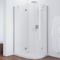 Душевой уголок Vegas Glass AFS-F 110*90 07 01 профиль матовый хром, стекло прозрачное