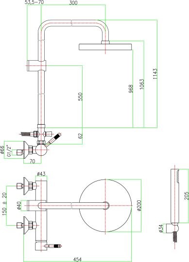 душевая стойка fiore xenon 44cr5168