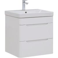Тумба с раковиной Aquanet София 60 274194 подвесная Белый глянец