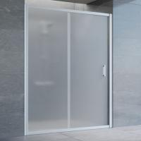 Дверь для душевой кабины в нишу Vegas Glass ZP 150 07 10 профиль матовый хром, стекло сатин