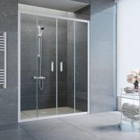 Дверь для душевой кабины в нишу Vegas Glass Z2P 160 01 01 профиль белый, стекло прозрачное