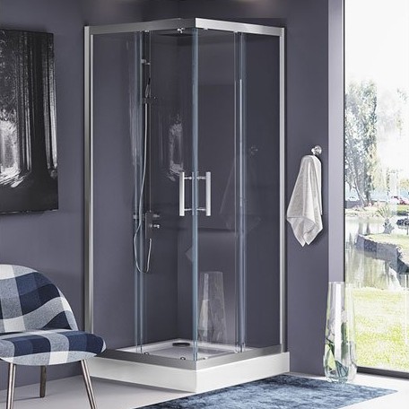 душевой уголок aquanet delta cube npe1142 00183843 100×100, прозрачное стекло