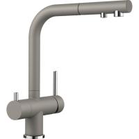 Смеситель Blanco Fontas-S II Silgranit 525206 для кухни, с подключением к фильтру, цвет серый беж