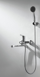смеситель для ванны с душем bravat eco-d f693158c-lb универсальный