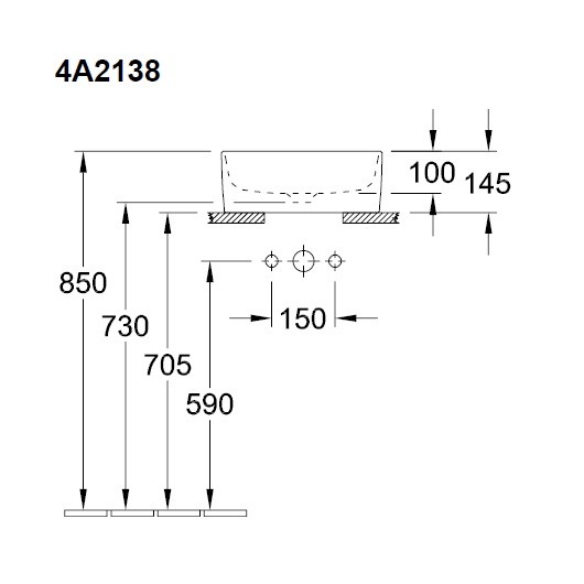 раковина villeroy & boch collaro 4a213801 накладная, 38x38 см, альпийский белый