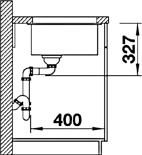 кухонная мойка blanco subline 400-u 523425 жемчужная