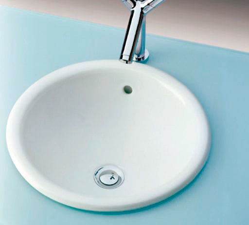 раковина sanitana jara s10064150400000 встраиваемая сверху, ø39 см, белая глянцевая