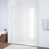Дверь для душевой кабины в нишу Vegas Glass EP-F-2 175 01 10 профиль белый, стекло сатин