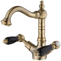 Смеситель для раковины с донным клапаном Caprigo Adria Classic Black Edition 03B-526-vot Смеситель для раковины с донным клапаном Caprigo Adria Classic Black Edition 03B-526-vot