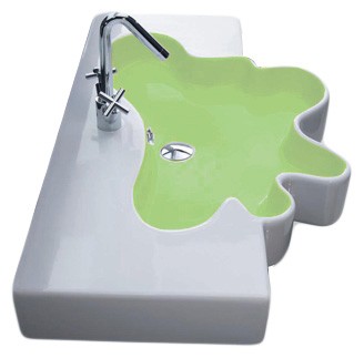Раковина накладная/полувстраиваемая Disegno Ceramica Splash SH10056101 green