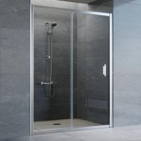 Дверь для душевой кабины в нишу Vegas Glass ZP 140 08 01 профиль глянцевый хром, стекло прозрачное