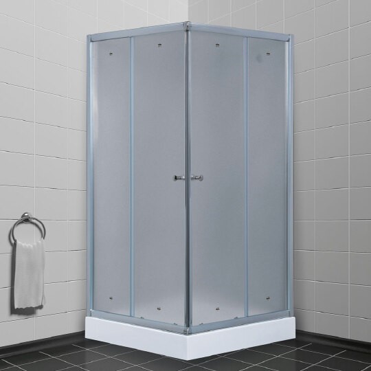 душевой уголок timo tl 100×100 tl-1102f профиль хром, стекло матовое