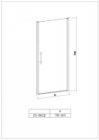 Душевая дверь в нишу Esbano ESDN80LDR 80×195 см, правая, без поддона