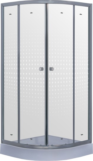 Душевой уголок Timo TL 100×100 TL-1101R профиль хром, стекло прозрачное с рисунком