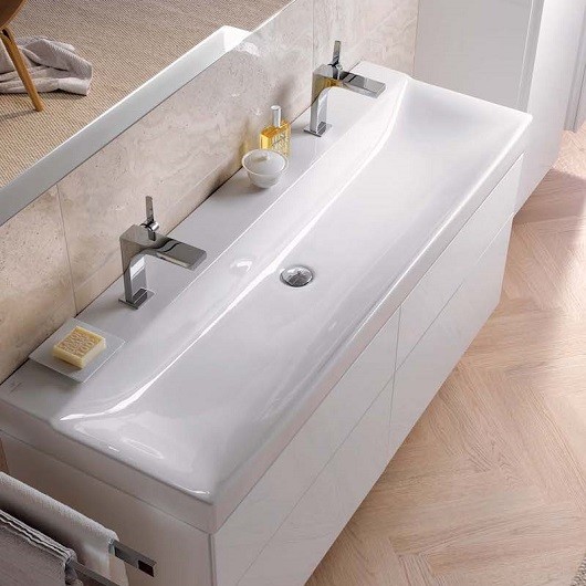 раковина полувстраиваемая geberit xeno2 120 см, 500.551.01.1