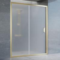 Дверь для душевой кабины в нишу Vegas Glass ZP 150 09 10 профиль золото, стекло, стекло сатин