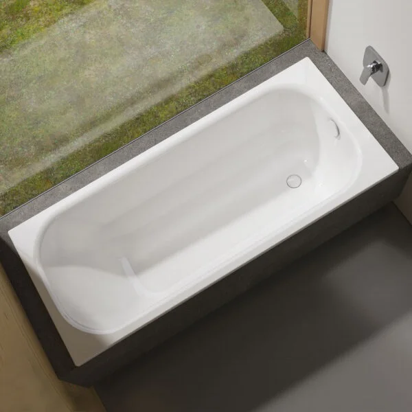 стальная ванна bette form 2950-000 ad 180x80 см, шумоизоляция, цвет белый