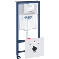 Инсталляция для унитаза Grohe Rapid SL 38775001 с кнопкой смыва, хром