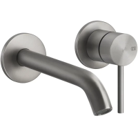 Смеситель Gessi Gessi316 54083#239 для раковины, встраиваемый, внешняя часть, цвет Steel brushed.