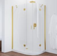 Душевой уголок Vegas Glass AFS-F 110*100 09 01 профиль золото, стекло, стекло прозрачное
