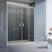 Дверь для душевой кабины в нишу Vegas Glass Z2P 190 07 01 профиль матовый хром, стекло прозрачное