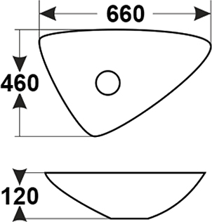 раковина накладная melana 805-7861 (a235)
