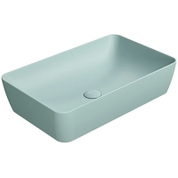 Раковина GSI Nubes 903615 накладная, 60x38 см, Ghiaccio opaco (Голубой матовый)